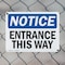 Signmission Entrance This Way, 14 in W x Rectangle, Plastic OS-2PACK-NS-P-1014-L-12108 - alternate 3